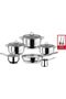 Stainless Steel Cookware Set, 12 Piece, Silver