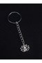 Meditation Themed Steel Keychain with Lotus Flower and Yoga Pose Human Figure Doing Yoga - 6