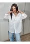 White Flared Linen Shirt