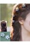 2cm Diameter Small Flower Stone Beaded Peg Buckle - 2
