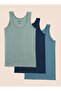 Boys' Undershirts Organic Cotton Ribbed Colorful 6-Piece Set - 2