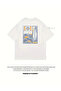Unisex Life Is Good Printed Oversize 100% Cotton T-Shirt - 5