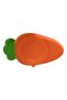 Vacuum Silicone Food Plate, Silicone Handle Metal Tipped Fork and Spoon (Carrot Figured) - 3