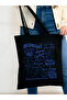 Midnight Black Canvas Tote Bag - Pinterest and Book Bag
