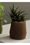 Modern Ribbed Plant Pot Vase