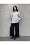 White Striped Poplin Oversize Shirt - 4