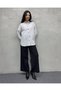 White Striped Poplin Oversize Shirt - 5