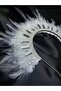 Shiny Crystal Stone and Feather after Henna Special Day Bridal Crown - 3