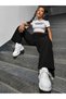Women's Black High Waist Loose Wide Leg Denim Jeans, Loose Fitting Palazzo Jeans