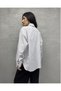 White Striped Poplin Oversize Shirt - 8