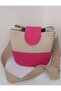 women's shoulder bag 100% cotton real cord rope design straw jute - 2