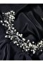 Pearl and Crystal Beaded Engagement Promise Henna Bridal Crown - 3
