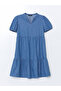Indigo Stretch Collar Women's Jean Dress - 5