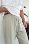 Gray Modal Fabric Basic Baggy Trousers - 2