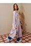 Cotton Blend Striped Pattern Tunic Red - 3