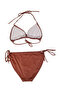 Glowzia Cinnamon Color Women's Bikini Set Triangle Mold - 2