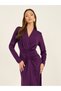Ruched Front Detail A-Line Midi Dress - 3
