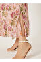 Floral Print A-Line Maxi Dress with Tie-Up Neck Detail - 6
