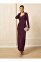 Embellished Long Sleeves Sheath Maxi Dress