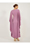 Solid Cape Sleeves Mermaid Hem Maxi Dress - 5
