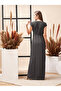 Textured V-Neck Maxi Dress with Centre Belt Detail - 5