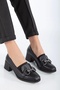 Women's Classic Shoes with Elastic Buckle - 3
