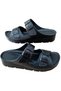 20317 Women's Genuine Leather Two Buckle Comfort Slippers - 3