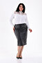 Large Size Winter Imported Suede Coated Stretchy Flexible Leather Pencil Skirt
