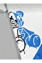 Men's White Blue Blue Oversize Little Bear Printed Crew Neck T-Shirt Shorts Set - 4