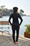 Lycra Fabric Front Zipper Hijab Swimsuit - 2