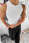White Cozy Basic Tank Top Lycra Premium Corded Tank Top - 6