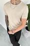 Beige Basic Premium Relaxed T-Shirt - 2