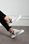 Suede Detailed Thick Sole White Beige Men's Sneakers - 2