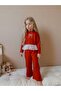 Girl's Bow Detail Tulle Two Thread Fabric Lycra Suit Eid - 3