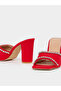 Embellished Crystal Strap High Heel Sandals - 4