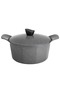 16-Piece Granite Cookware Set Saudi Made- Grey - 3