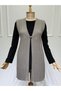 Women's Knitwear Accordion Model Stylish Vest - 2