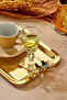 1 Piece Elegante Gold Series Duo Luna Nera Handle Patterned Presentation Tray |   Promise Engagement Tray 22X16Cm - 3