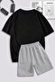 Unisex Men's and Women's One Piece Monkey D Anime Printed Special Design Oversize Tshirt and Shorts Set - 2