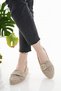 Women's Ballerina Beige Straw Knitted Lace Knitwear Stylish Home Business Office Daily Shoes - 5