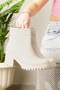 Daily Women's Beige Boots with Zipper, Thick High Heels, Tractor Sole, Fur Lined Bootie 2401 - 7