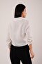 Tie-Up Striped White Shirt with Sleeve Detail - 8