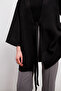 Black Flam Linen Kimono Shirt - 5