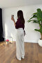 Sulsa White Pleated Palazzo Trousers - 3
