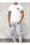 MEN'S Printed Tracksuit Set T-Shirt Jogger Pants Tracksuit Bottom - Top and Bottom Set