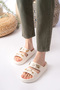 Women's Stylish, Comfortable, Casual Sandals/Slippers with Stones - 4
