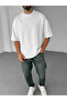 White Straight Two Thread Basic T-Shirt By-060