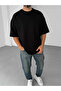 Black Straight Two Thread Basic T-Shirt By-060