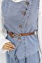 Vest Skirt Double Denim Suit Blue 357 - 3