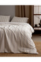 Linda striped double 100% cotton washed seersucker duvet cover set - white/indigo - 2